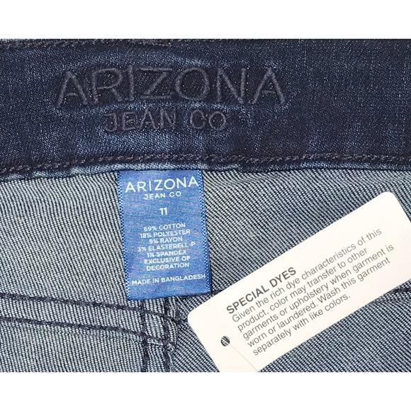 Arizona Women's High Rise Dark Wash Skinny Jeans Size 11 - Picture 3 of 6